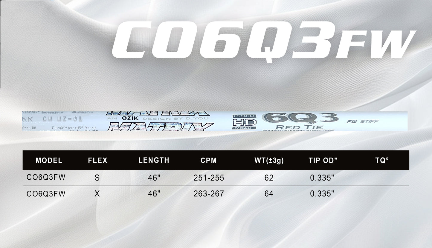 MATRIX Golf Shaft CO6Q3 Series White Fairway Shaft