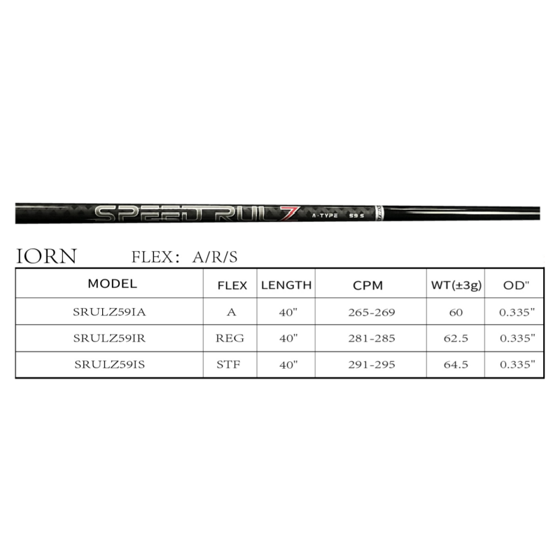 MATRIX Shafts SPEED RULZ Series Black Irons