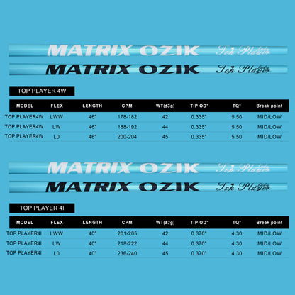 MATRIX Golf Shaft TOP PLAYER Drivers/Irons Shaft for Women